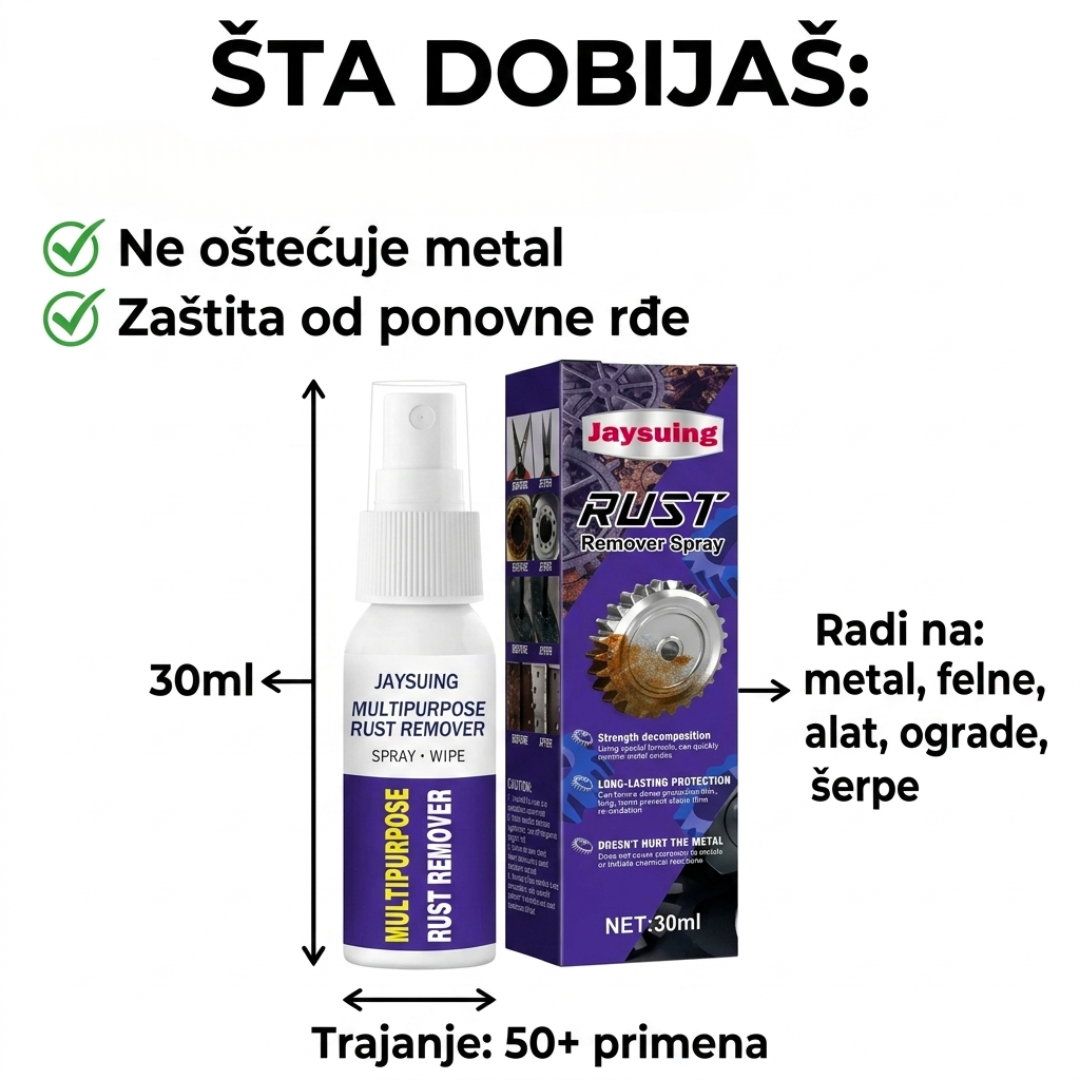 Sprej Za Uklanjanje Rđe i Metalnih Naslaga
